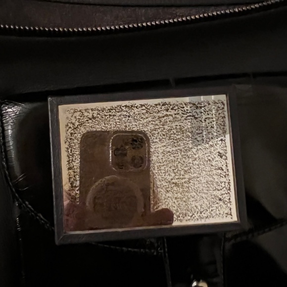 Delvaux Gray & Black Patent Leather Crossbody - Picture 4 of 6